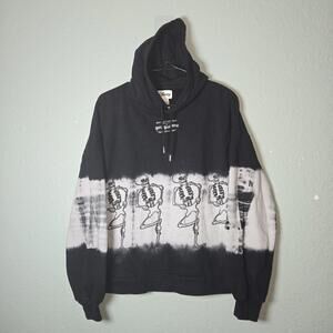 Disney Cartoons A Silly Symphony The Skeleton Dance Cropped Pullover Hoodie Sz M